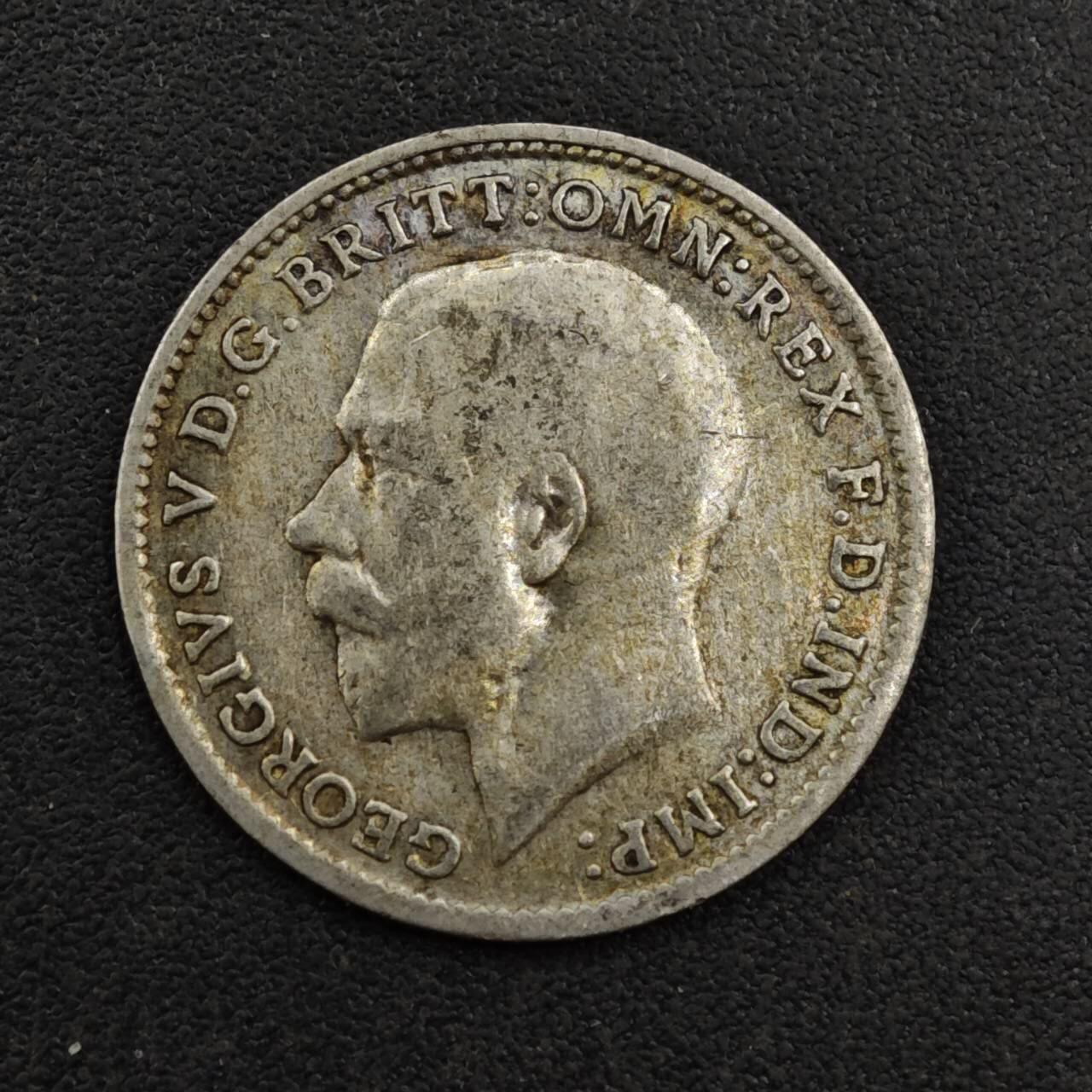 【淘币小摊】实时拍第八百一十九拍   散币场   满百包邮可预留二周 每周一统一发货   英国1920年乔治五世3便士银币