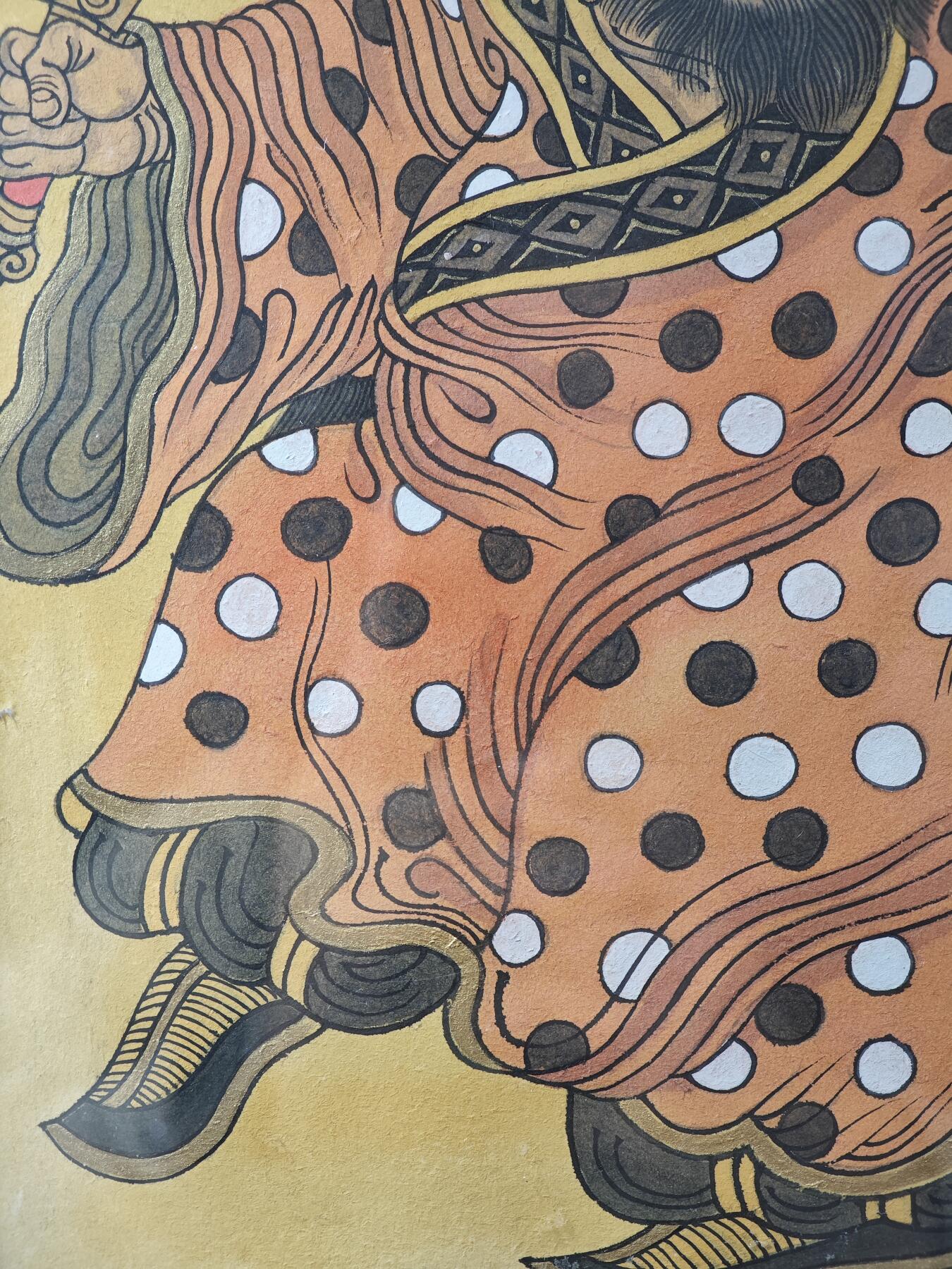 白泽拍卖卡牌手绘专场第29期（忽有故人心上过，回首山河已是秋） 2013 陈岱青手绘画 张道陵仙师 已装裱 尺寸：内28.7cm*26.7cm 外24cm*32.5cm 陈岱青亲签