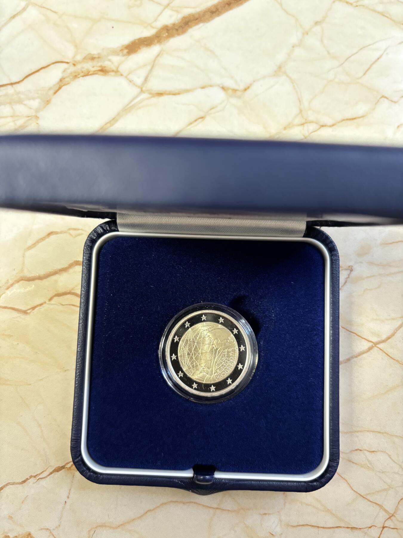 第184期拍卖 意大利2022年伊拉斯谟计划35周年精制纪念币，发行10000枚