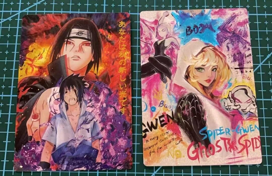 龙虎卡牌六六场 （无佣金，周六结拍，欢迎送拍） 粗闪2张 奇点卡牌  佐助&温格