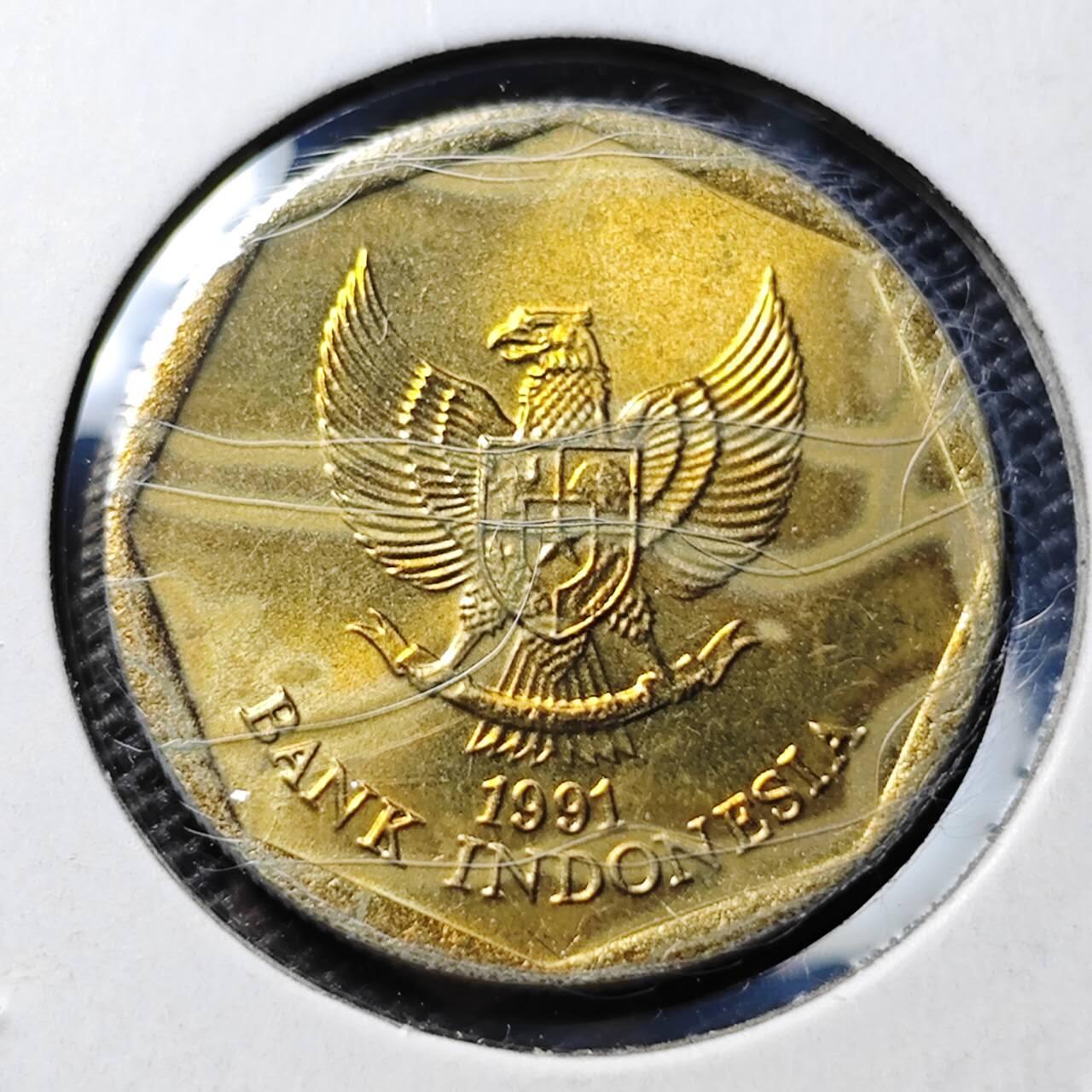 KK钱币收藏小铺 第375期  2月预留时间 周末发货   1991印度尼西亚100卢比铜币 好品