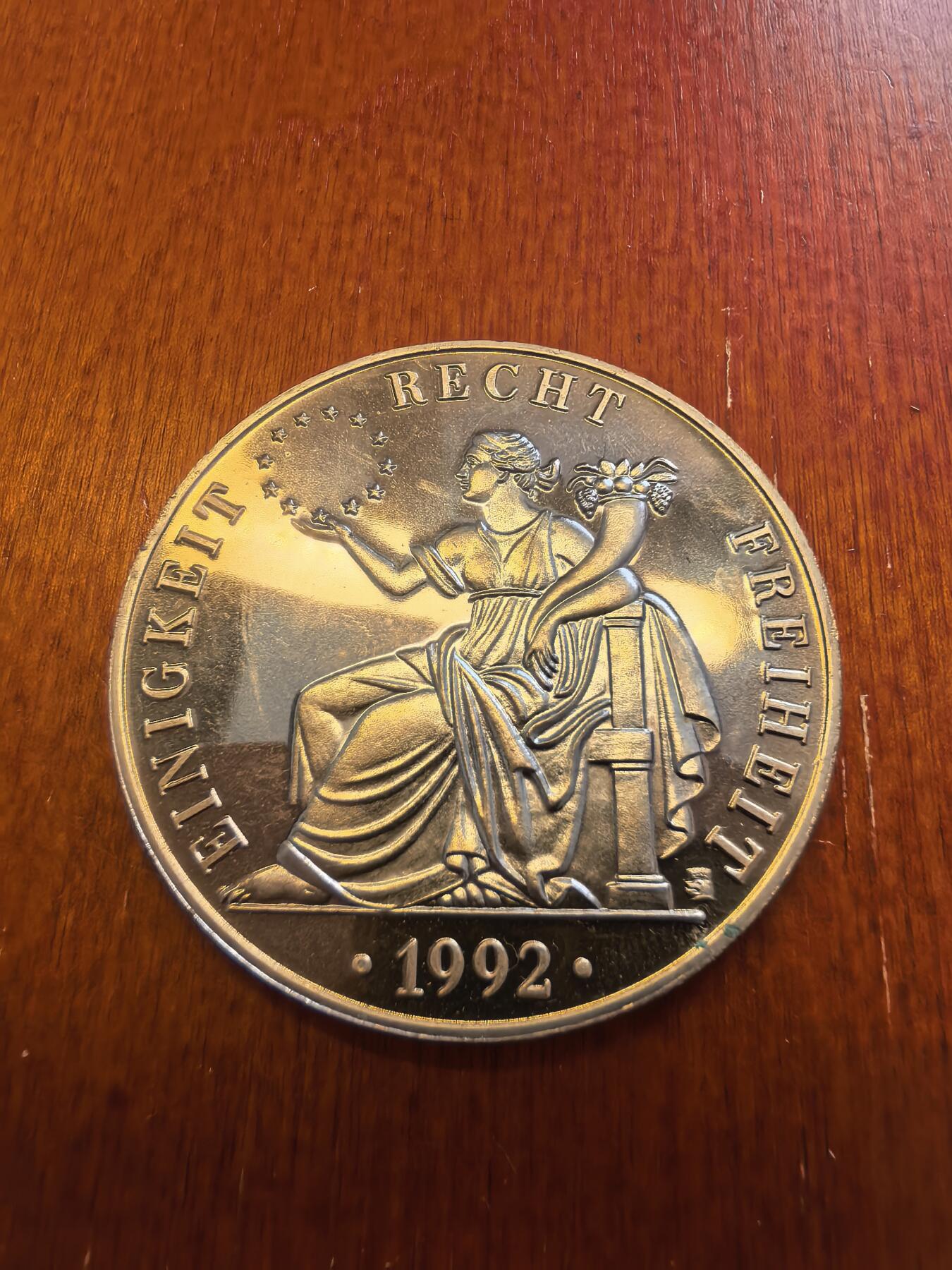 长老汇蛇年精选第八十场拍卖 1992德国欧罗巴1埃居铜镍币，臆造币