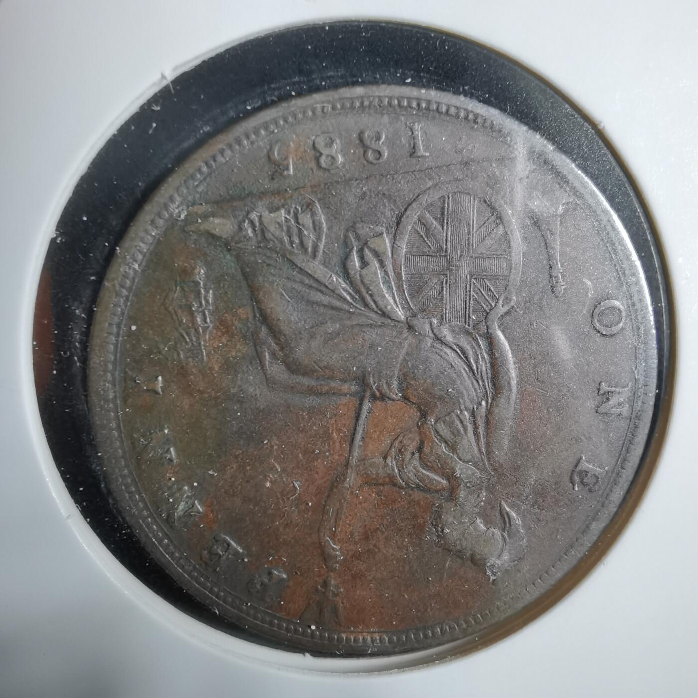 沼泽如烟--第923场 英国1885年1便士