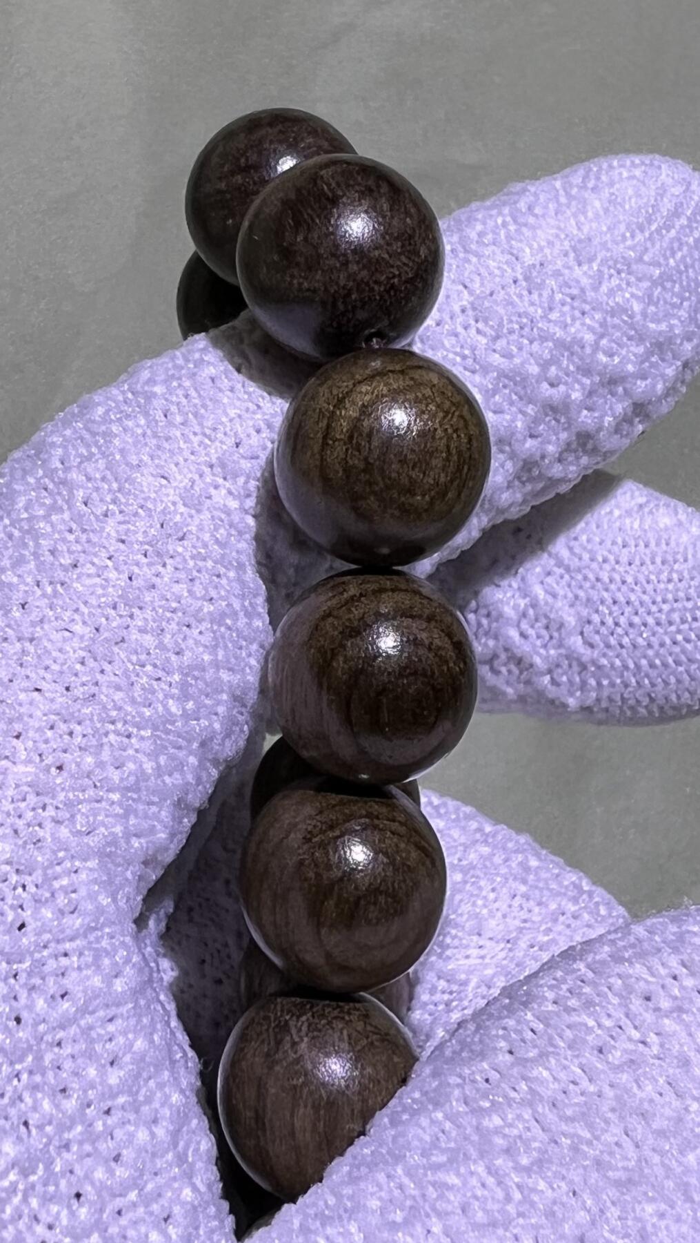零元拍：金丝楠圆珠珠手串，12MM 金丝满满，满荧光，满手留香