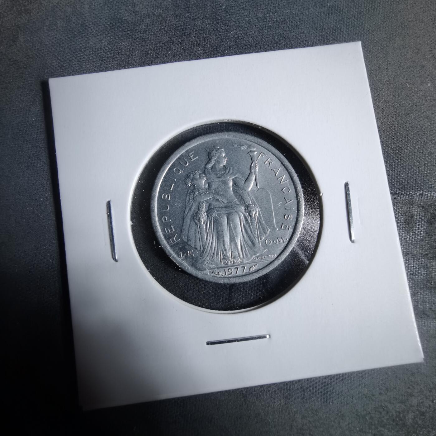 沼泽如烟--第923场 法属波利尼西亚1977年1法郎