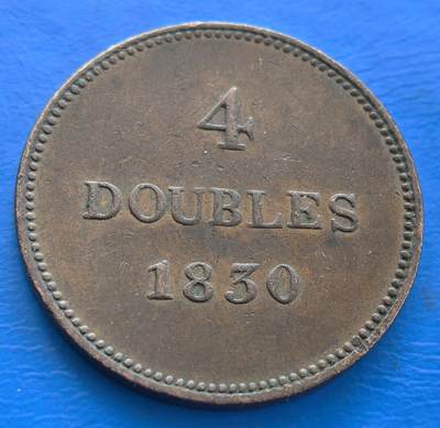 外国优质老铜币银币持续添加中，周六九点倒数截拍，满百包邮，可寄存半年，喜欢朋友微信扫描二维码可直接参拍 - 英国1830年4道布