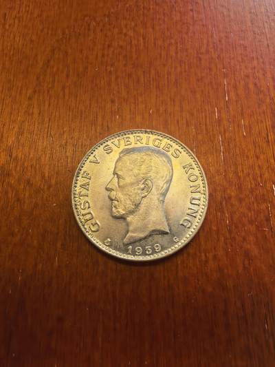 长老汇蛇年精选第八十场拍卖 - 1939瑞典古斯塔夫五世1克朗银币，15克800银，未流通品