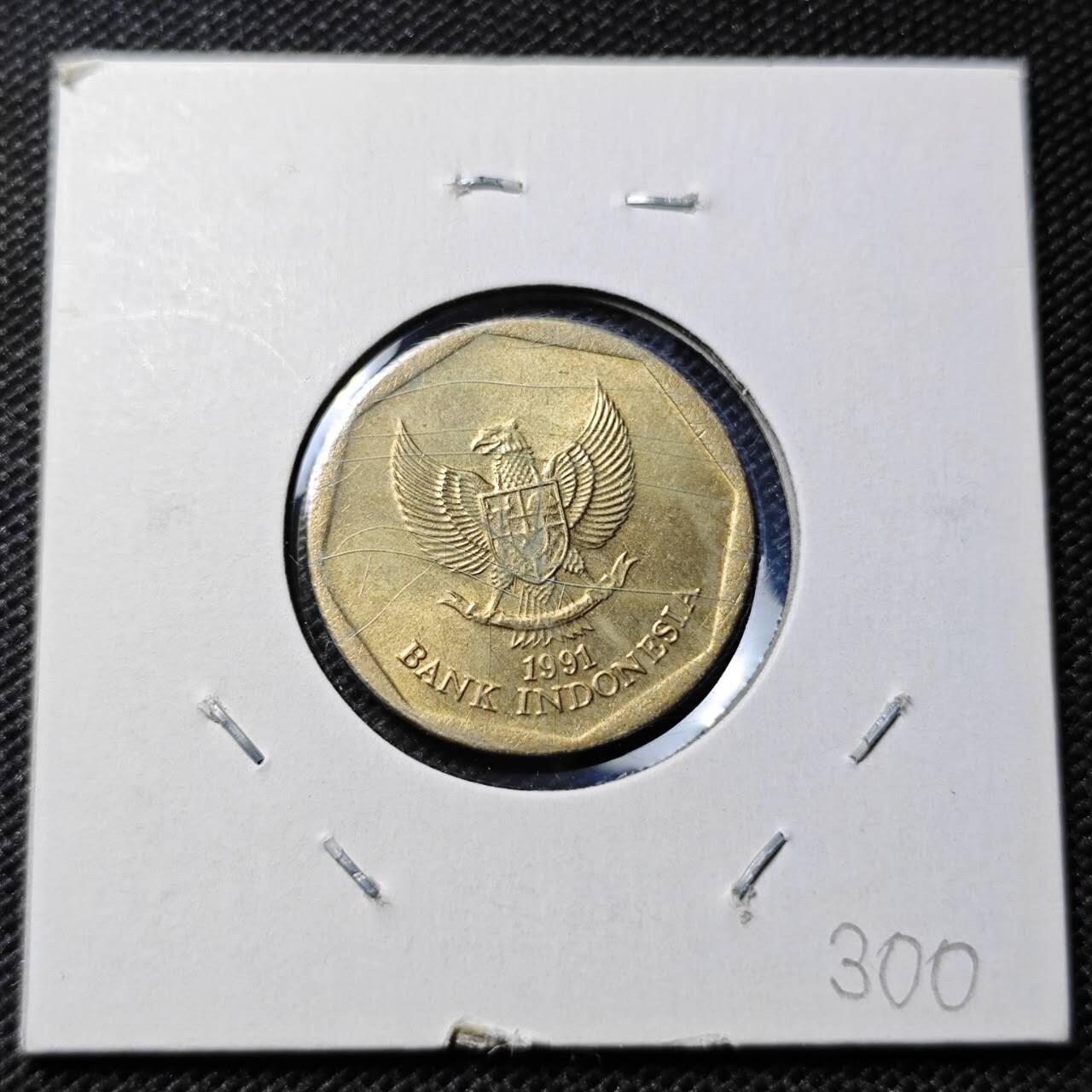 KK钱币收藏小铺 第375期  2月预留时间 周末发货   1991印度尼西亚100卢比铜币 好品