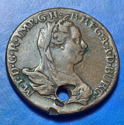 外国优质老铜币高银银币，周六九点倒数截拍，满百包邮，持续收拍 - 奥匈帝国玛丽亚·特蕾莎1777年大铜币