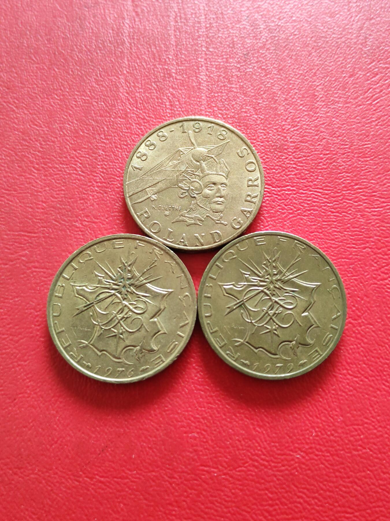 【云涧收藏】第八十二场 法国1976/79/88年10法朗3枚