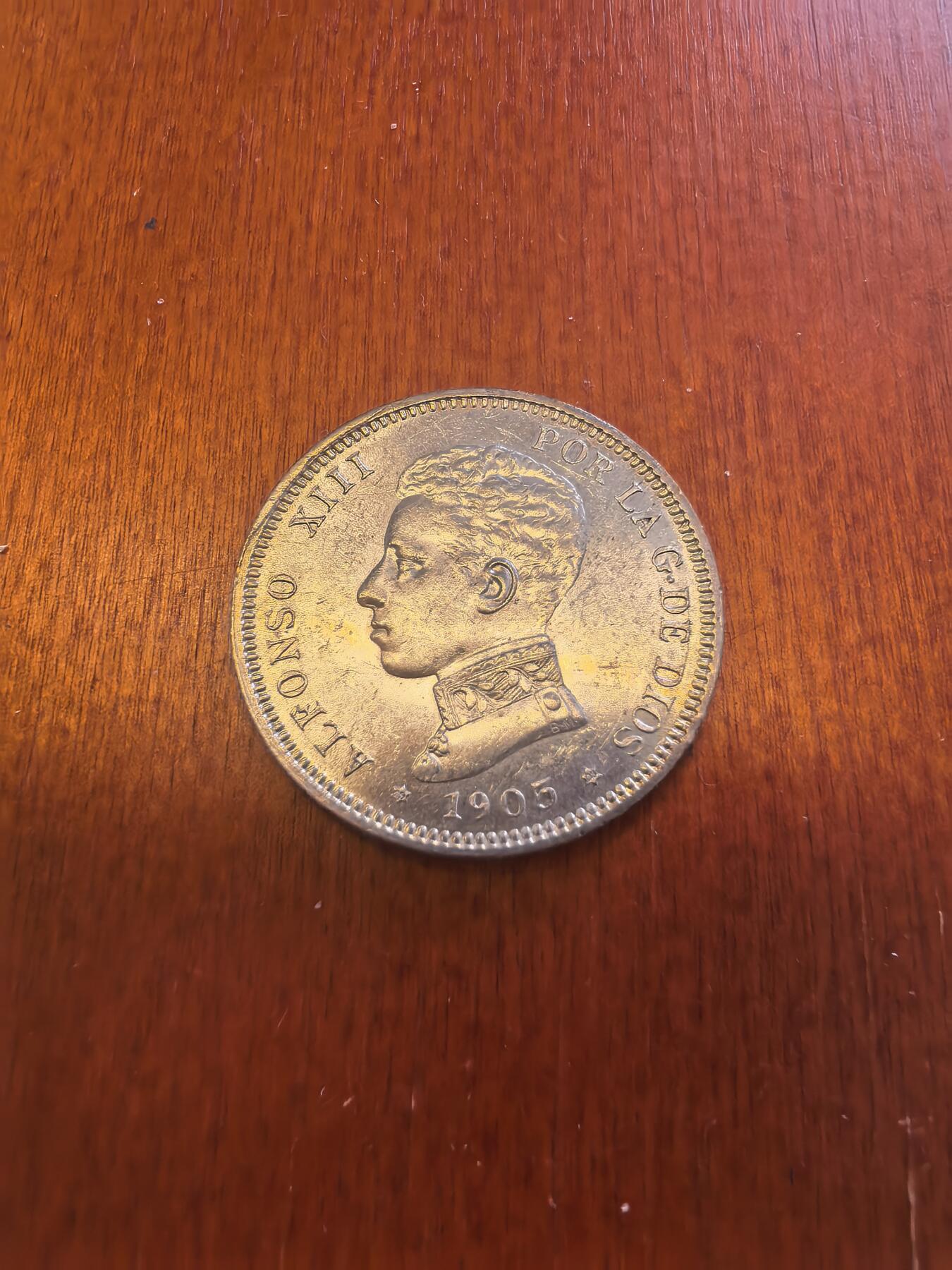 长老汇蛇年精选第八十场拍卖 1905西班牙阿方索十三世2比塞塔银币，未流通品，高点都在，细节丰富