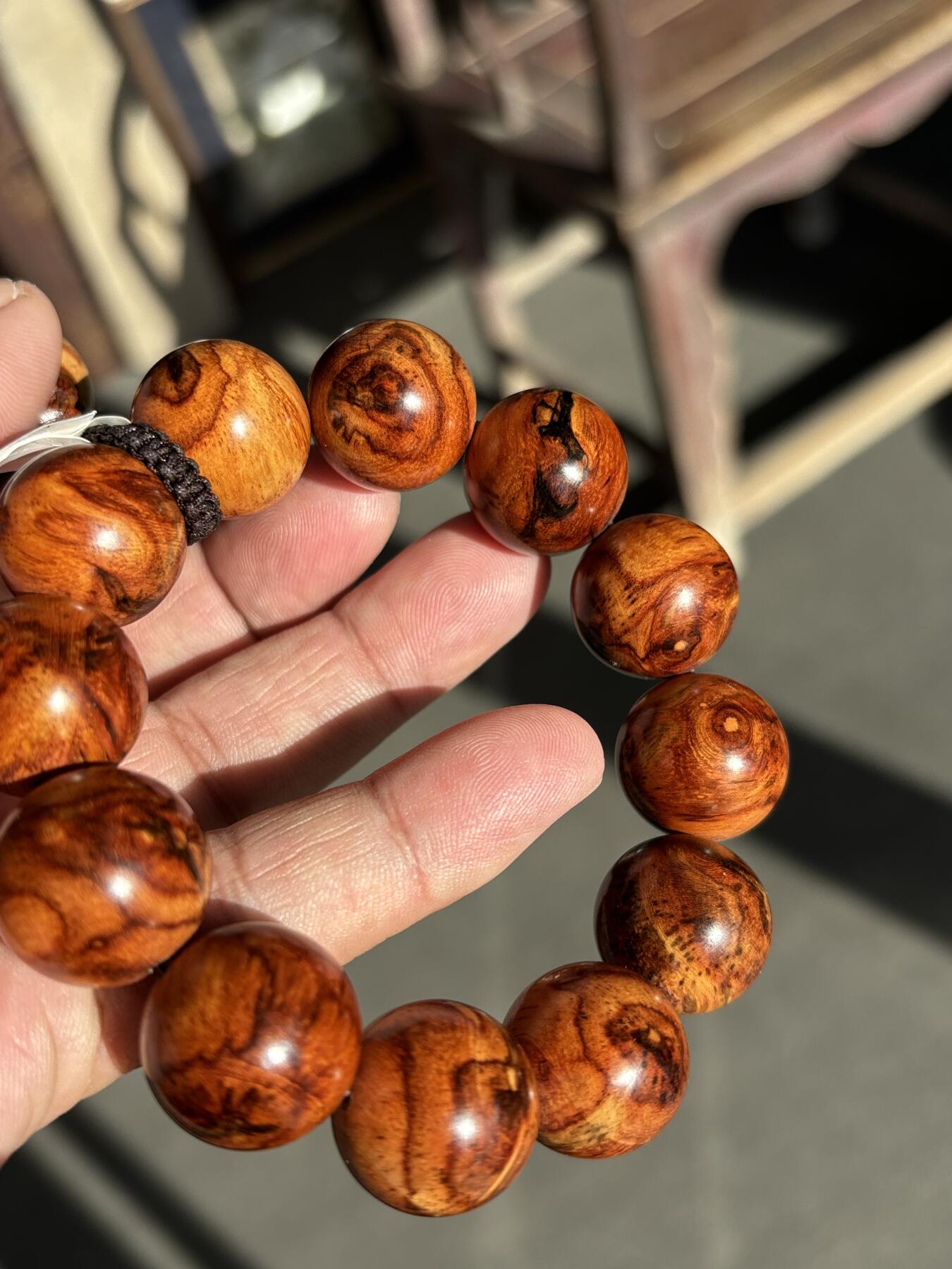 黄花梨手串一条货真价实图物一致