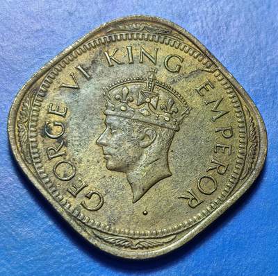 外国优质老铜币银币持续添加中，周六九点倒数截拍，满百包邮，可寄存半年，喜欢朋友微信扫描二维码可直接参拍 - 印度1944年2安娜