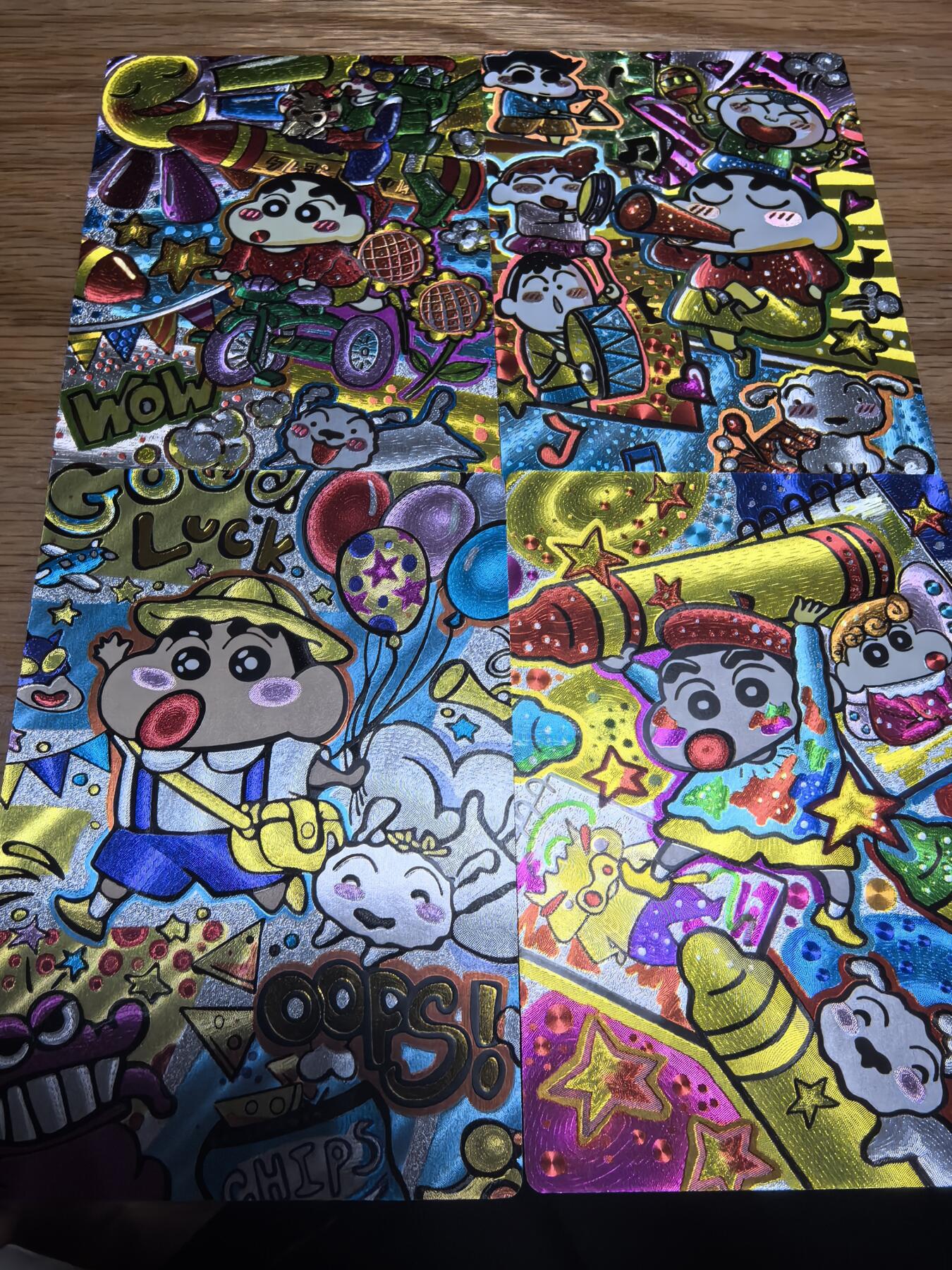 琦卡当当铺≯第24期★★各种小漏~支持寄存★★~【9点40结束】扫码加群抽[包邮券]~周二结束 奇点-最新期-蜡笔小新1/2/3/4裸卡-粗闪-2张