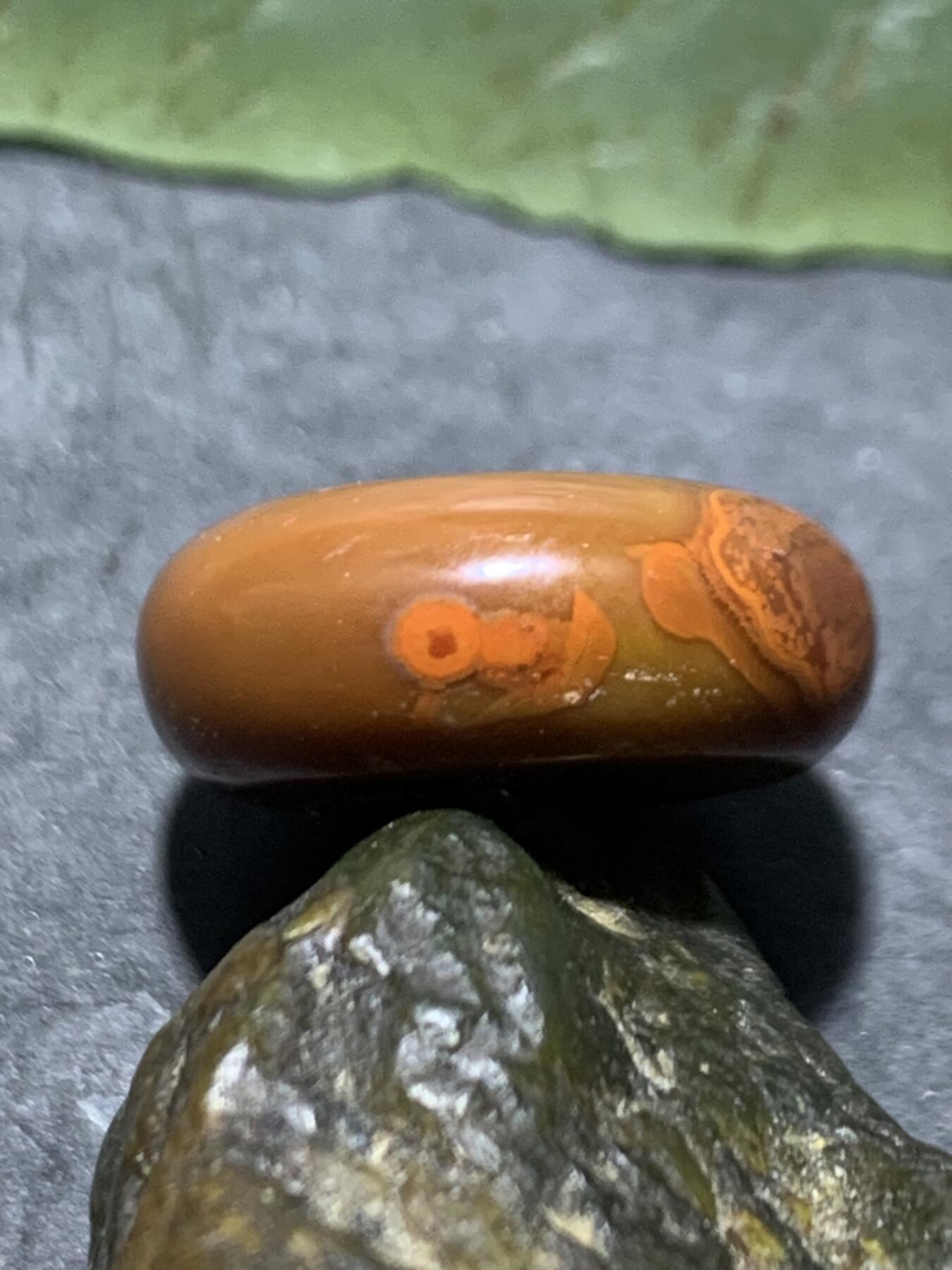 天眼纹冰飘战国红玛瑙通货平安扣一个