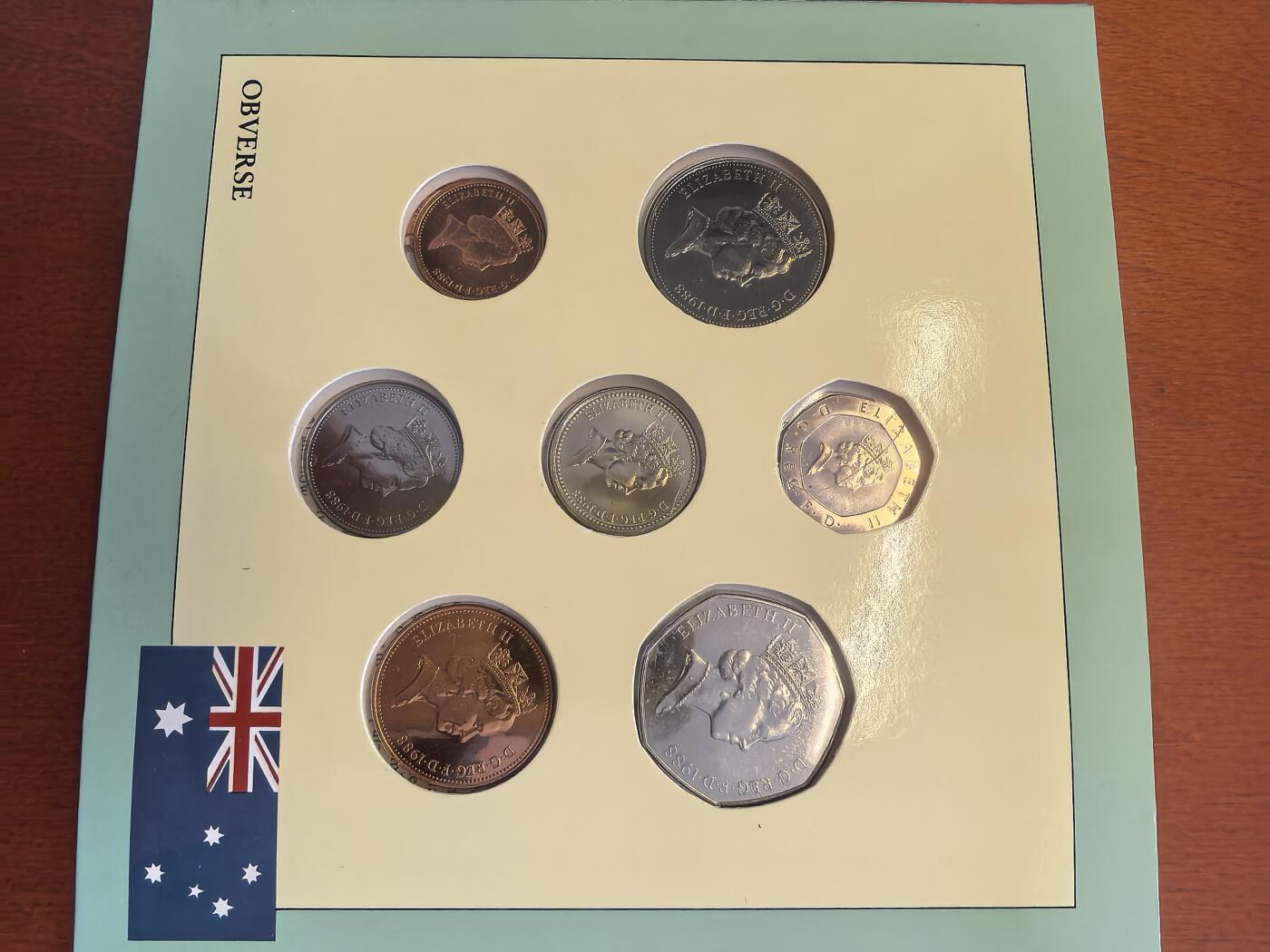 长老汇蛇年精选第八十场拍卖 1988英国7枚套，卡装，纪念澳大利亚200周年