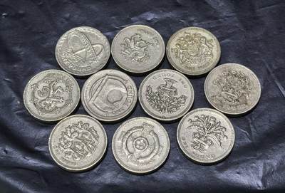 北京马甸外国币专卖第147期，外国币，中国机制银元，中国早期纪念币专场，陆续上拍，欢迎关注 - 英国1镑10枚不重复之六