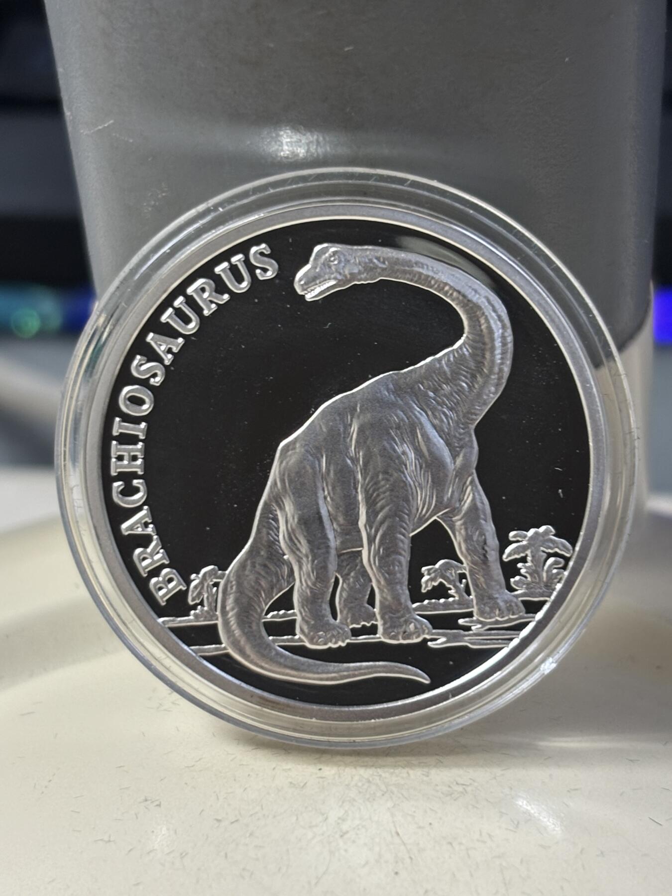第185期拍卖 波兰2009年恐龙精制纪念银章8枚套原盒证，华沙造币厂 925银，14.14g*8 发行量15000套