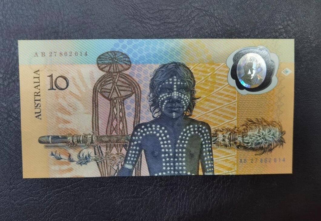 澳大利亚 1988年 10元 澳洲移民200周年 塑料 纪念钞 全新UNC