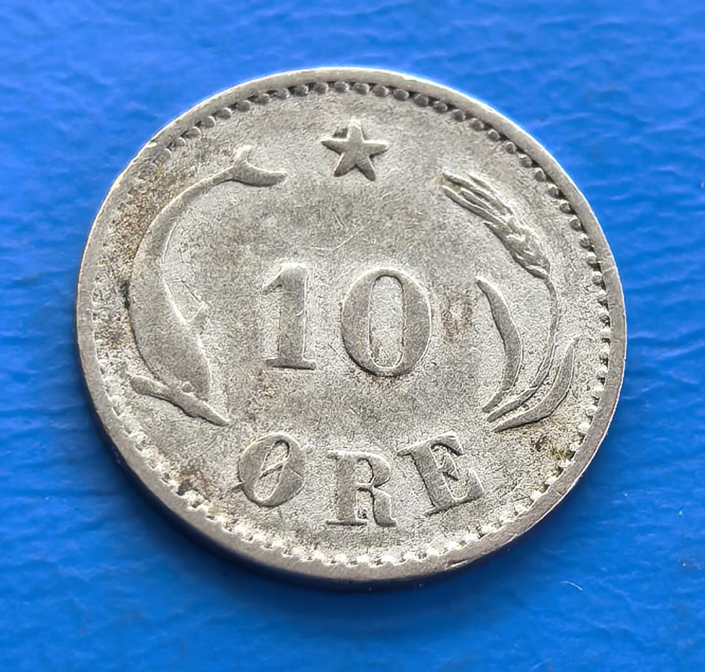 外国优质老铜币银币持续添加中，周六九点倒数截拍，满百包邮，可寄存半年，喜欢朋友微信扫描二维码可直接参拍 少见版本丹麦1897年海豚10欧尔银币