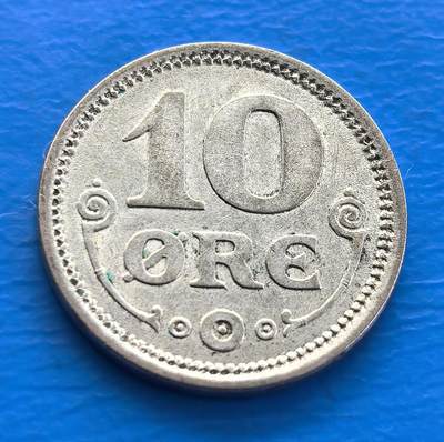 外国优质老铜币银币持续添加中，周六九点倒数截拍，满百包邮，可寄存半年，喜欢朋友微信扫描二维码可直接参拍 - 少见版本丹麦1917年10欧尔银币