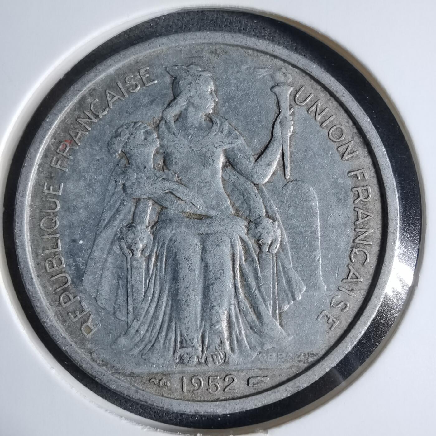 沼泽如烟--第923场 法属新喀里多尼亚1952年5法郎