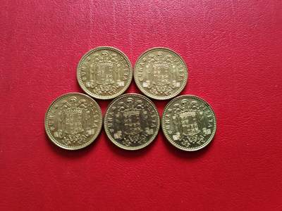 【云涧收藏】第八十二场 - 西班牙弗朗哥、卡洛斯1比塞塔5枚