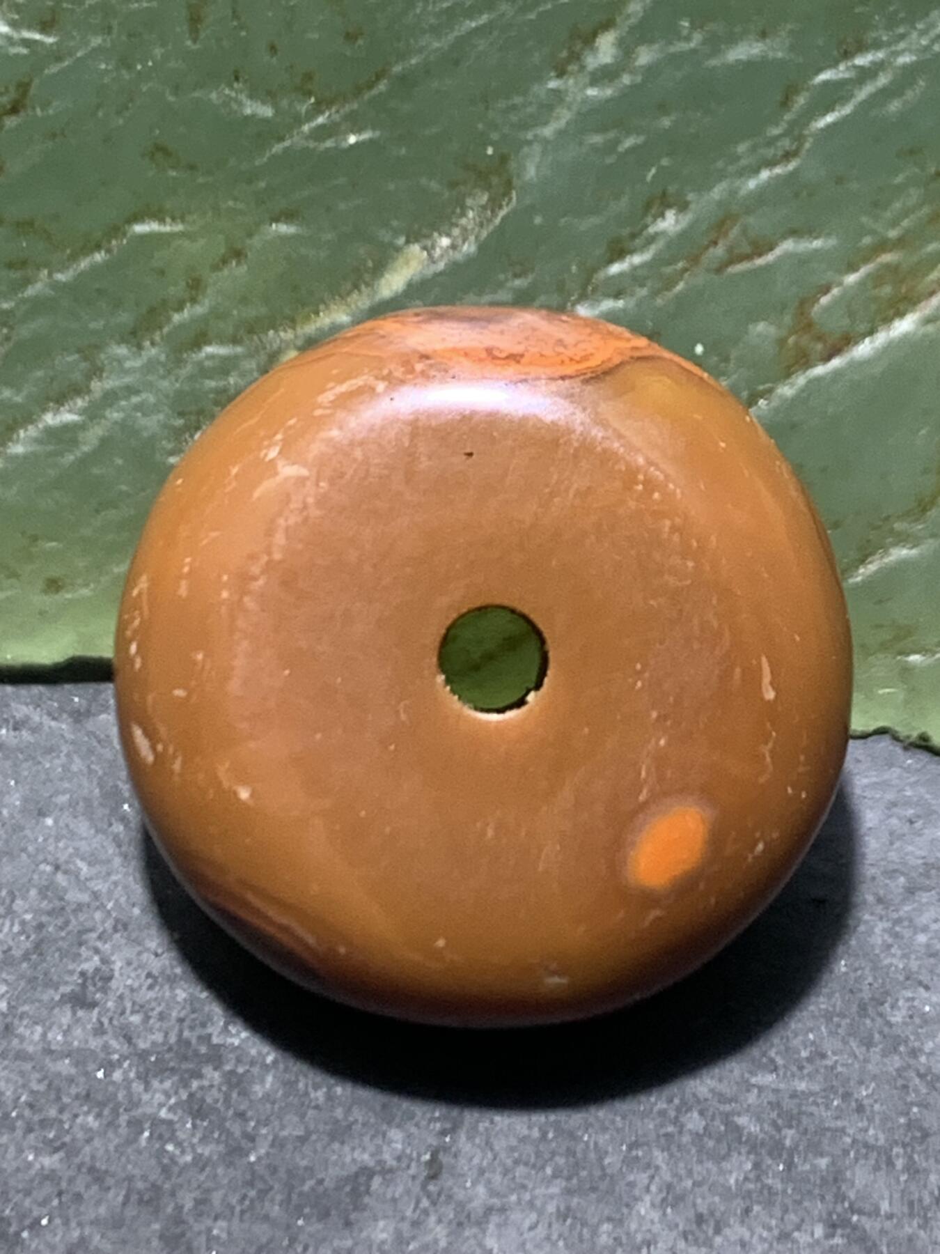 天眼纹冰飘战国红玛瑙通货平安扣一个