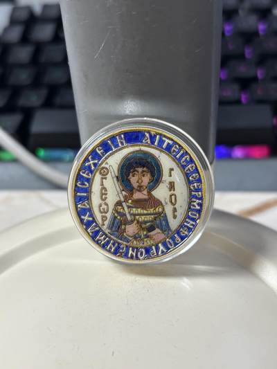 第185期拍卖 - 纽埃2015年遗产系列圣乔治50克彩色纪念银币，999银，50克，发行999枚