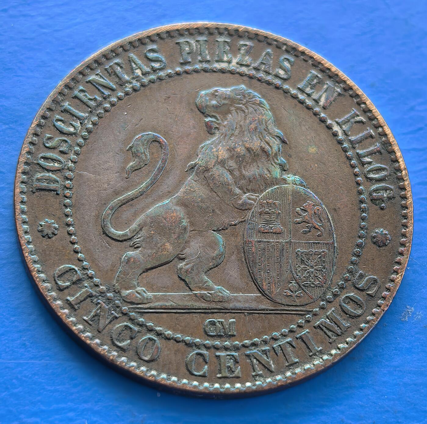 外国优质老铜币银币持续添加中，周六九点倒数截拍，满百包邮，可寄存半年，喜欢朋友微信扫描二维码可直接参拍 极美品西班牙1870年5分