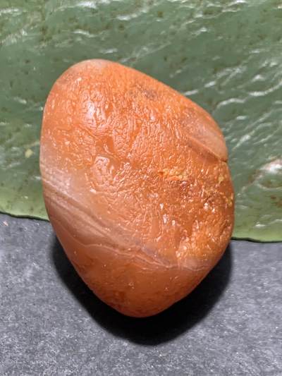 精美水冲籽红白川料南红玛瑙原石一颗， - 精美水冲籽红白川料南红玛瑙原石一颗，