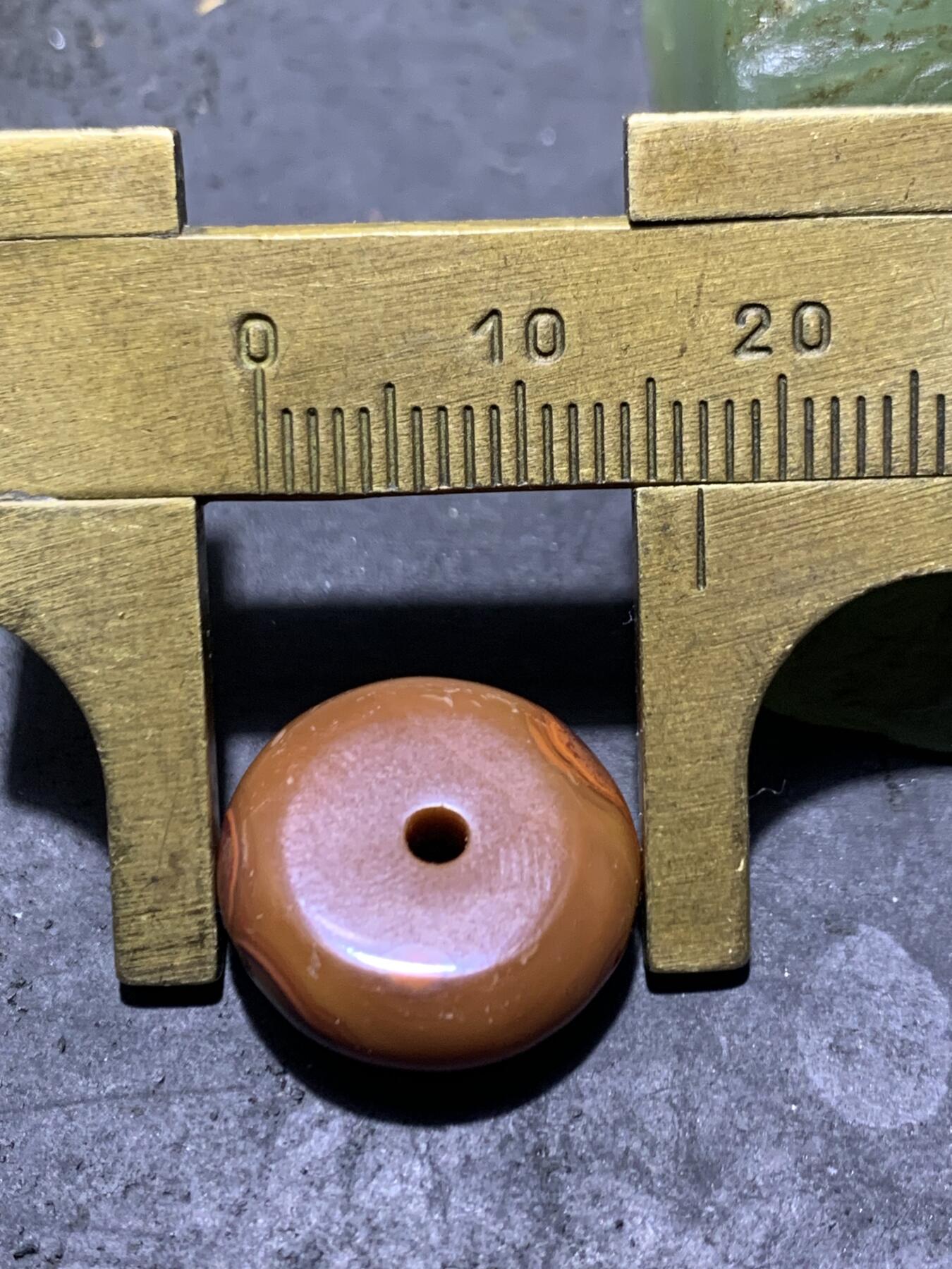 天眼纹冰飘战国红玛瑙通货平安扣一个