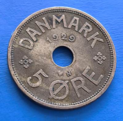 外国优质老铜币银币持续添加中，周六九点倒数截拍，满百包邮，可寄存半年，喜欢朋友微信扫描二维码可直接参拍 - 丹麦1929年5欧尔