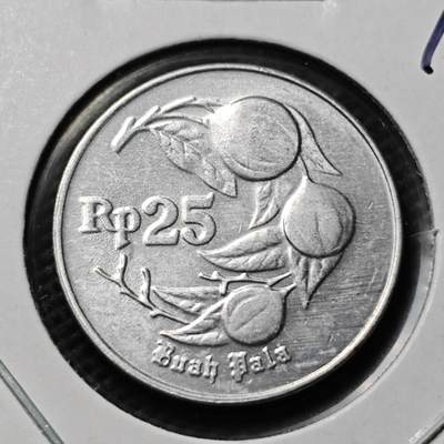 KK钱币收藏小铺 第375期  2月预留时间 周末发货 -   1994印度尼西亚25卢比铜币 好品