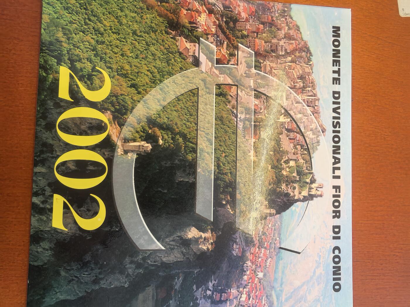 长老汇蛇年精选第八十场拍卖 2002圣马力诺8枚套欧元，卡装，有污迹，克书275美金