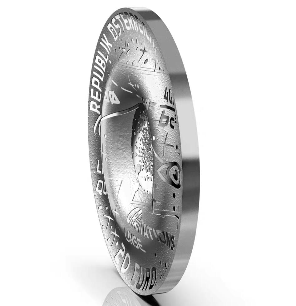 【币将精彩】世界钱币拍卖（2025-12-17） 奥地利2025年宇宙之美爱因斯坦环异形彩色银币带证书包装