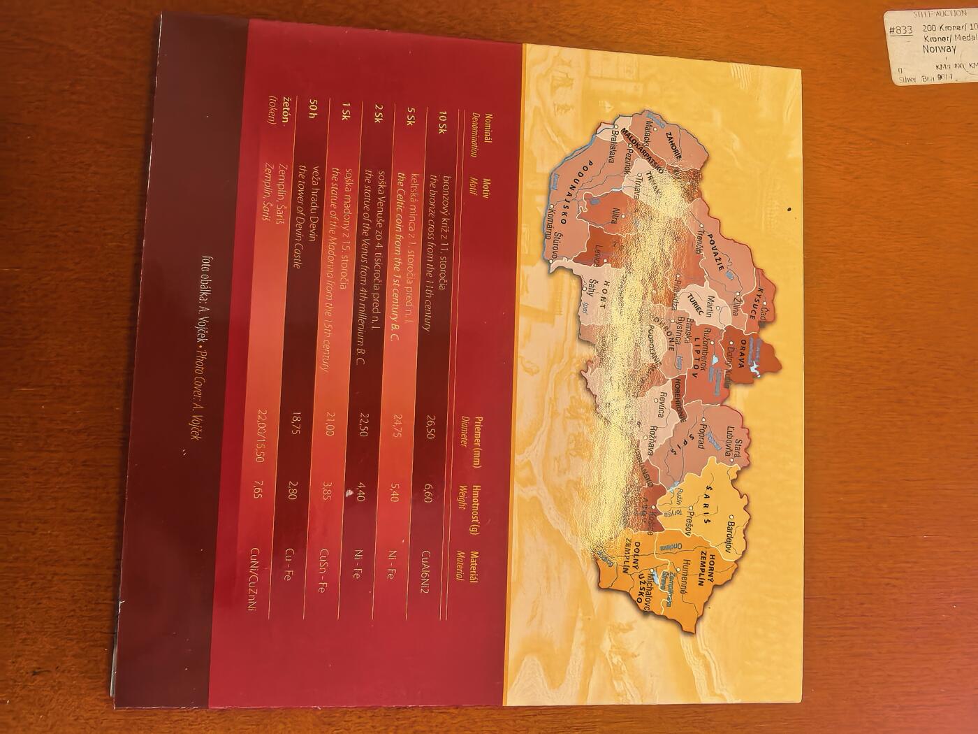 长老汇蛇年精选第八十场拍卖 2005斯洛伐克5枚套，卡装，含双色金属章1枚