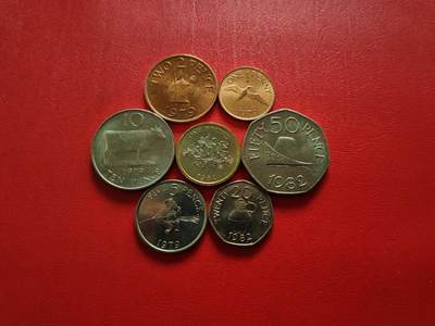 【云涧收藏】第八十二场 - 根西1979年～1982年套币，含1981年稀少百合花1镑