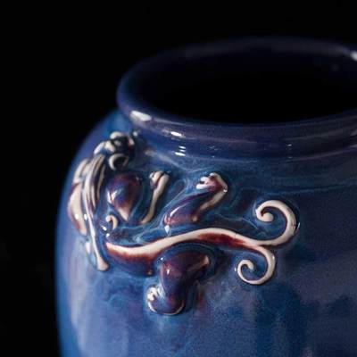 【iBox拍卖-星航天青专场】 双螭虎花器