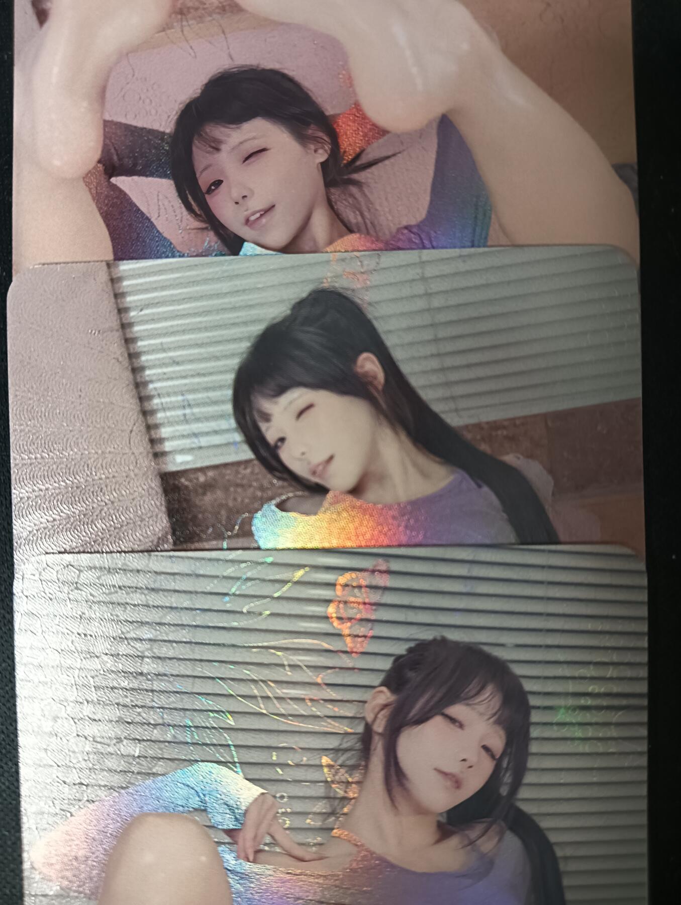 花开卡拍第53期（12月28号周日截拍，品控勿拍!!!拍品不寄存，运费5元，自制卡难免瑕疵，可能存在轻微撞角爆边等出厂瑕疵，品控介意勿拍！） 墨卡文创 cos卡 彩闪 3张