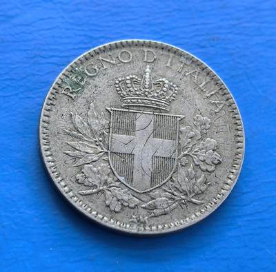 外国优质老铜币银币持续添加中，周六九点倒数截拍，满百包邮，可寄存半年，喜欢朋友微信扫描二维码可直接参拍 - 少见错打版意大利1919年20分（在原1894年20分基础上打制）