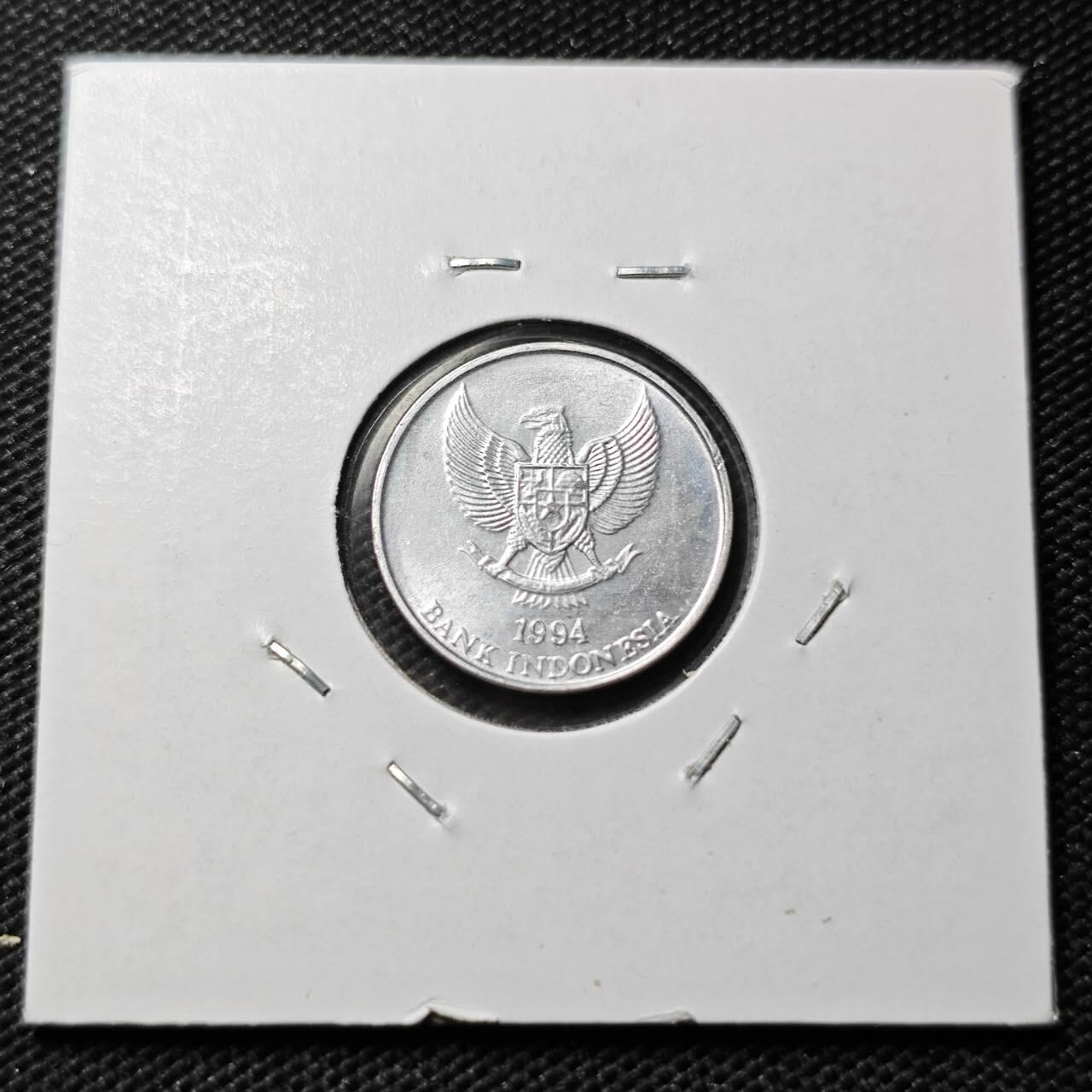 KK钱币收藏小铺 第375期  2月预留时间 周末发货   1994印度尼西亚25卢比铜币 好品
