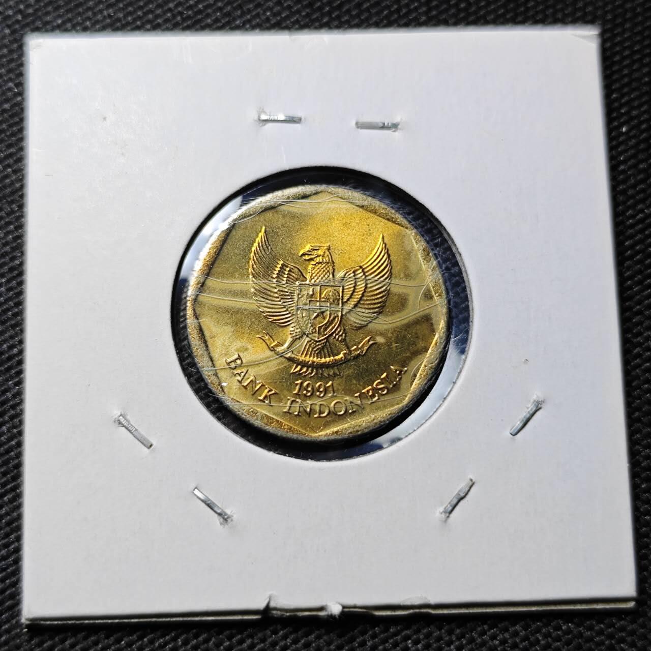 KK钱币收藏小铺 第375期  2月预留时间 周末发货   1991印度尼西亚100卢比铜币 好品