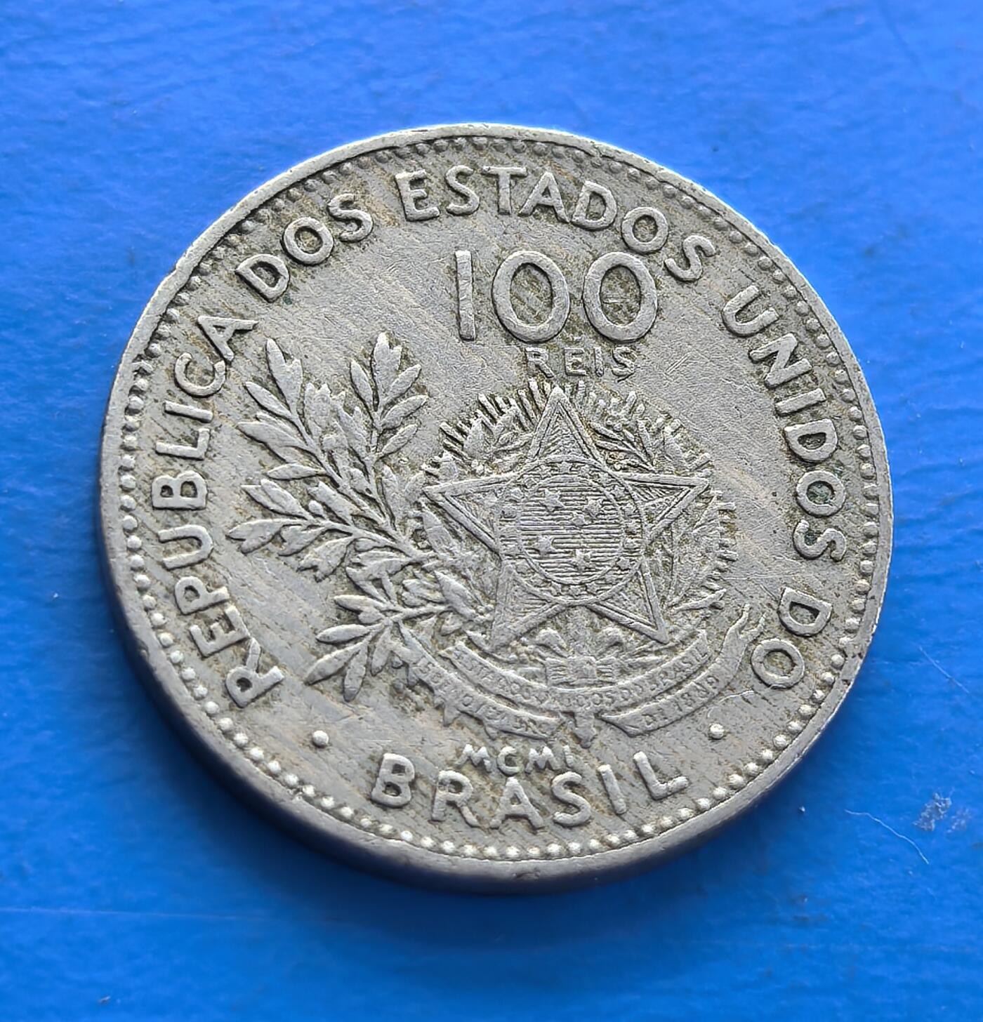 外国优质老铜币银币持续添加中，周六九点倒数截拍，满百包邮，可寄存半年，喜欢朋友微信扫描二维码可直接参拍 巴西1901年100瑞斯