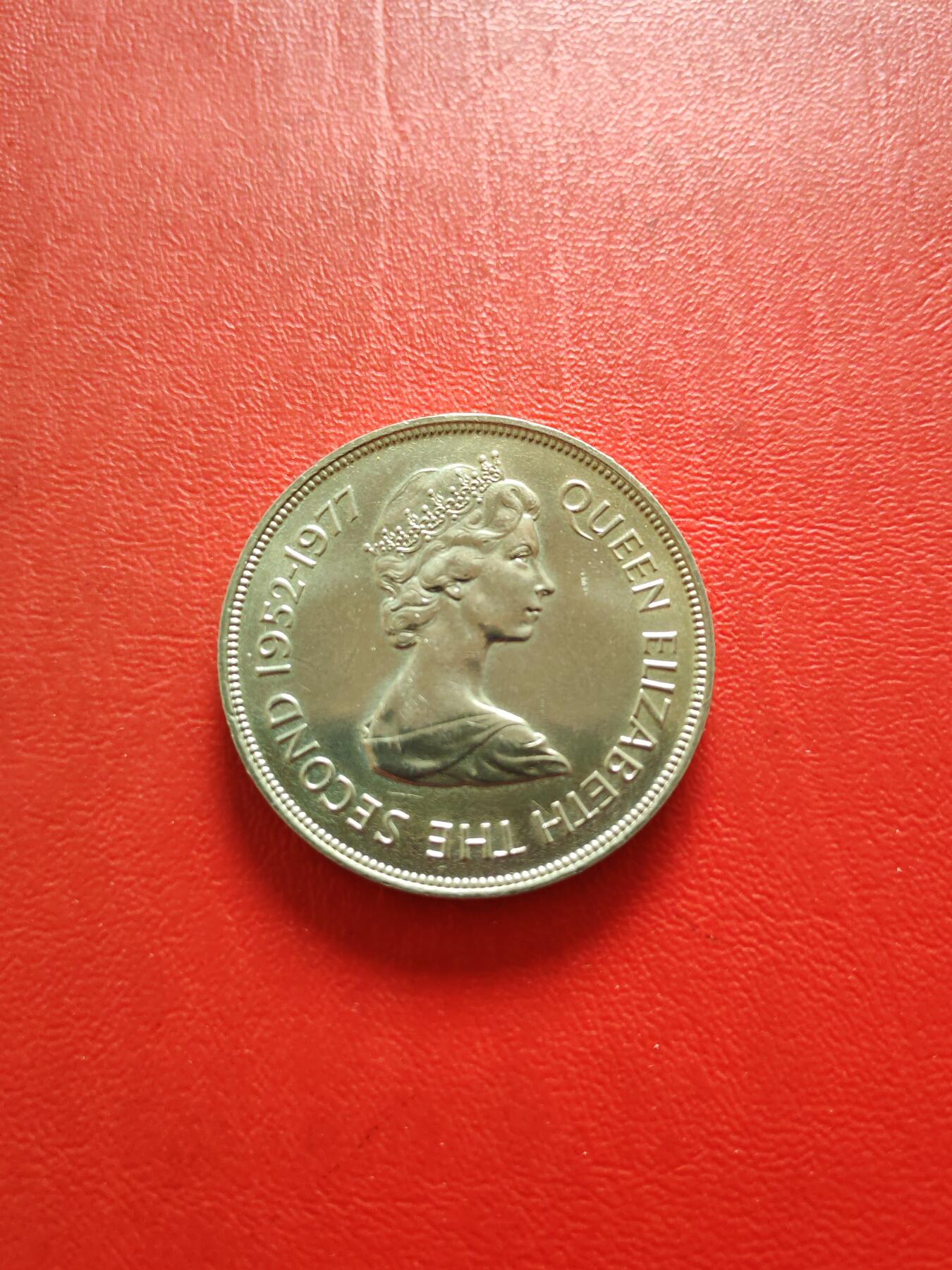 【云涧收藏】第八十二场 根西1977年25便士女王登基25周年克朗型纪念币