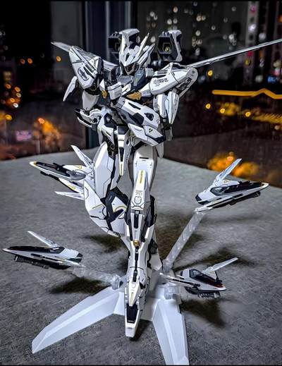 高达手办 初版带特典萝播动漫 白露空战型合金拼装模型