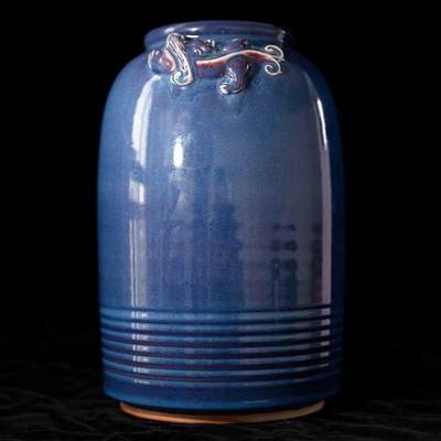 【iBox拍卖-星航天青专场】 双螭虎花器