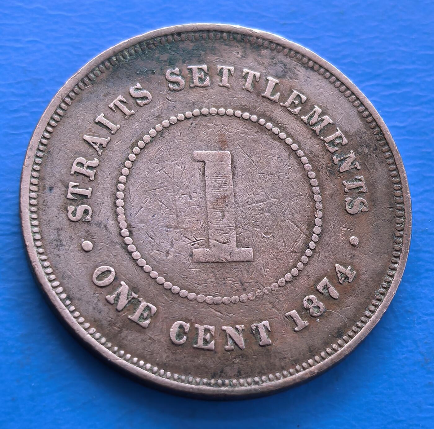 外国优质老铜币银币持续添加中，周六九点倒数截拍，满百包邮，可寄存半年，喜欢朋友微信扫描二维码可直接参拍 少见海峡1874年大壹分