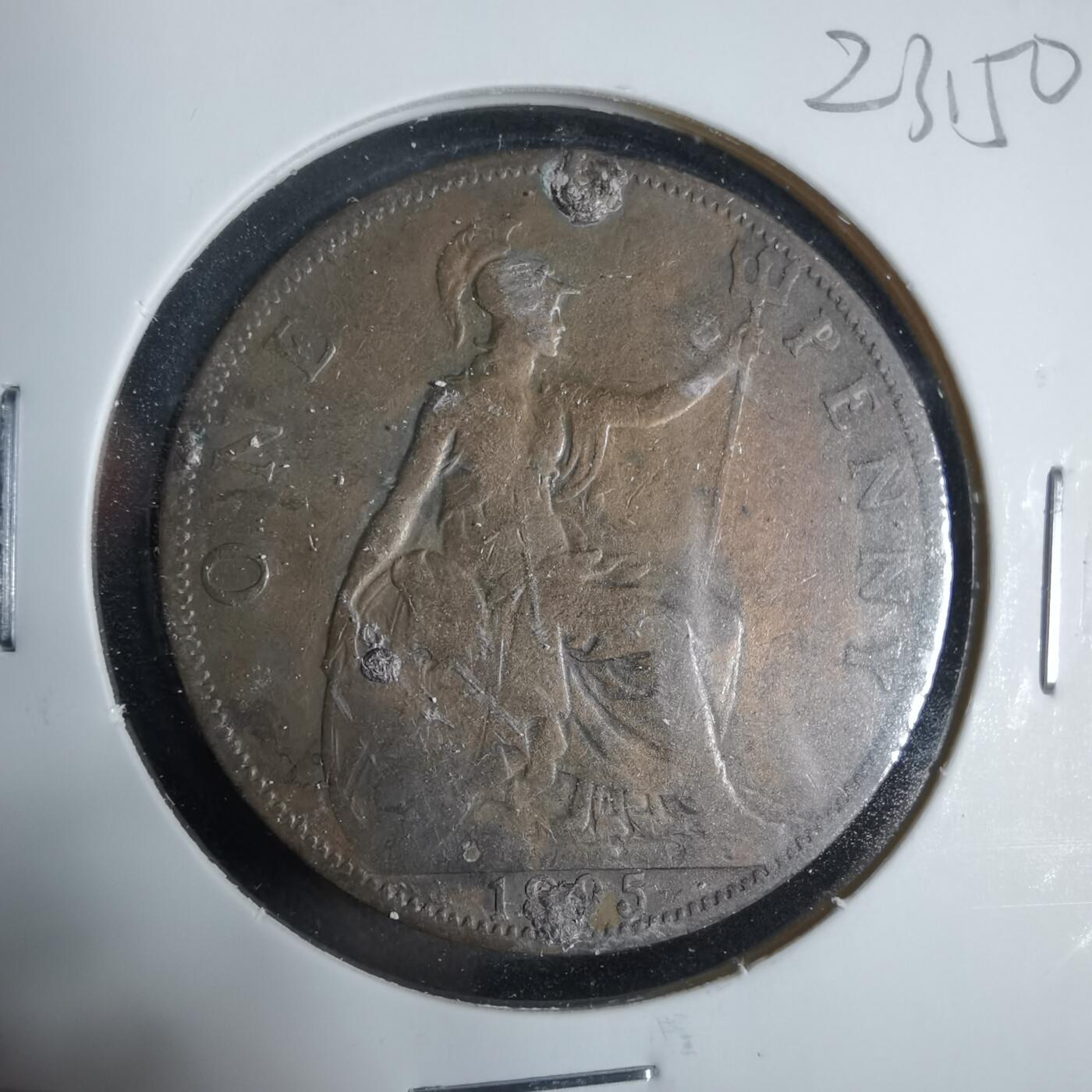 沼泽如烟--第923场 英国1895年一便士