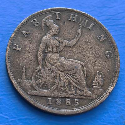 外国优质老铜币银币持续添加中，周六九点倒数截拍，满百包邮，可寄存半年，喜欢朋友微信扫描二维码可直接参拍 - 英国1885年法新